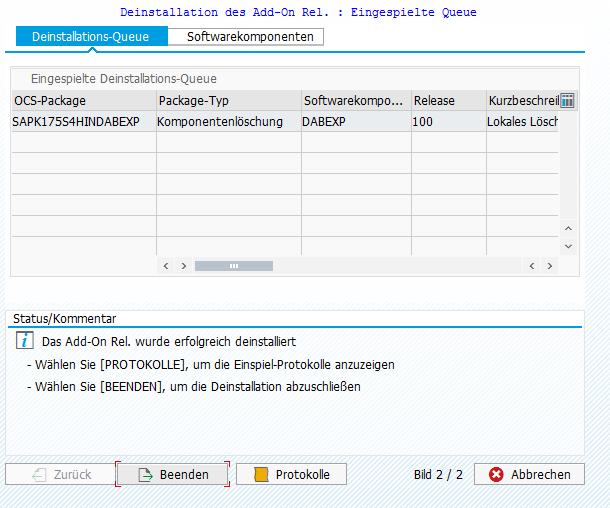DeinstallationsQueue