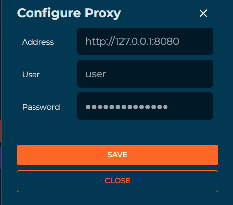 Proxy Einstellungen Popup